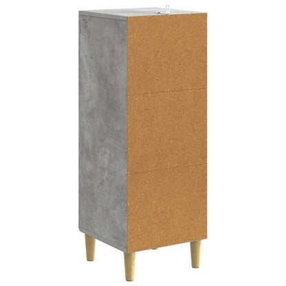Ladenkast Betongrijs 33 x 34,5 x 90 cm Bewerkt hout