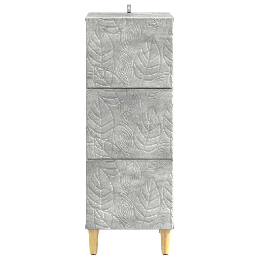 Ladenkast Betongrijs 33 x 34,5 x 90 cm Bewerkt hout