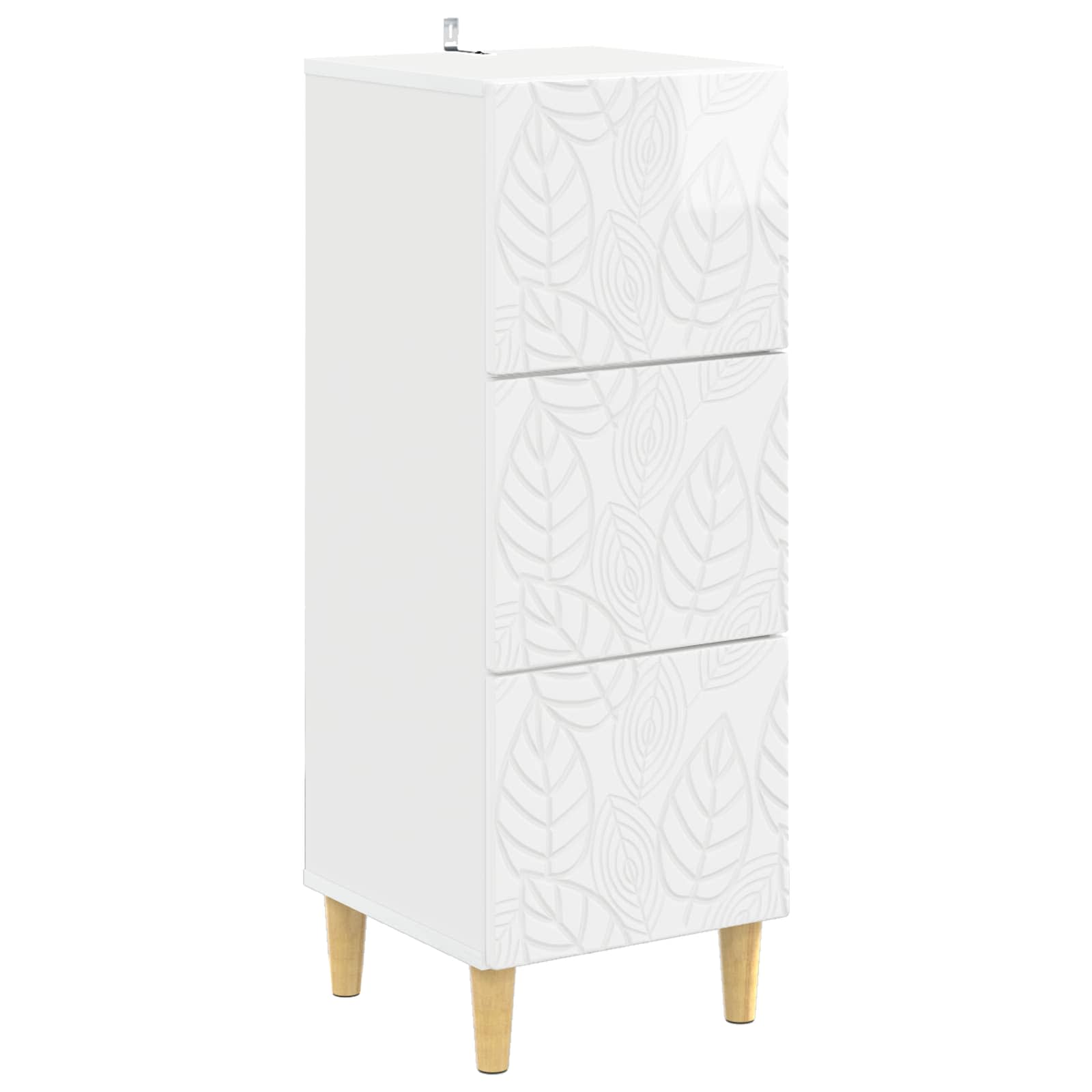 Ladenkast Hoogglans Wit 33 x 34,5 x 90 cm Bewerkt hout