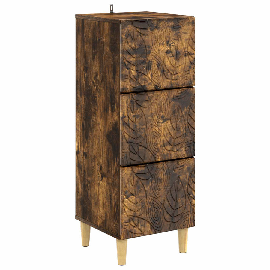 Ladenkast Gerookt eiken 33 x 34,5 x 90 cm Bewerkt hout