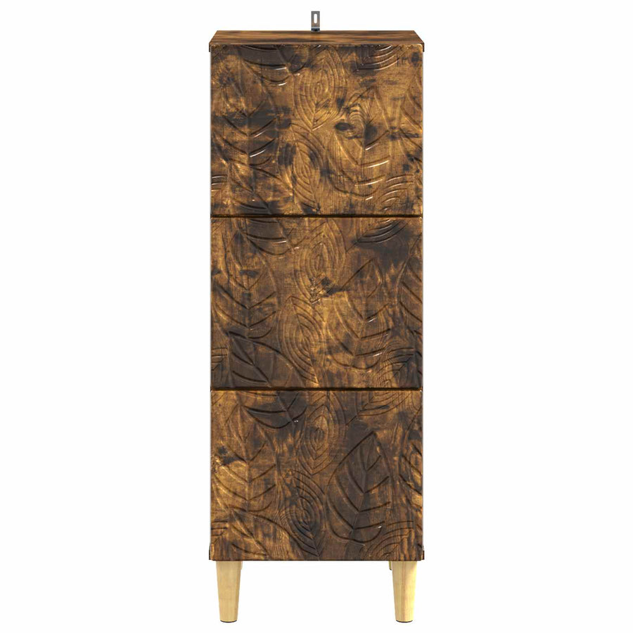 Ladenkast Gerookt eiken 33 x 34,5 x 90 cm Bewerkt hout