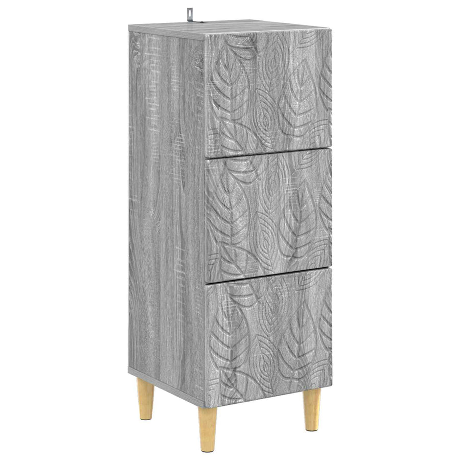 Ladenkast Grijs Sonoma 33 x 34,5 x 90 cm Bewerkt hout