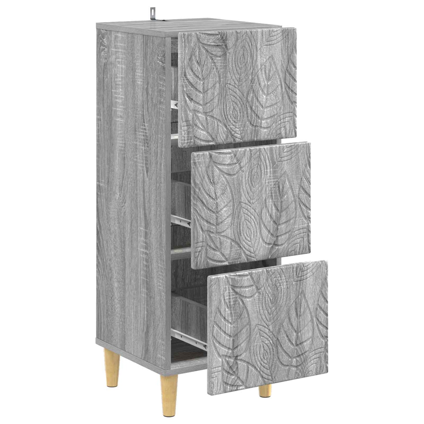 Ladenkast Grijs Sonoma 33 x 34,5 x 90 cm Bewerkt hout