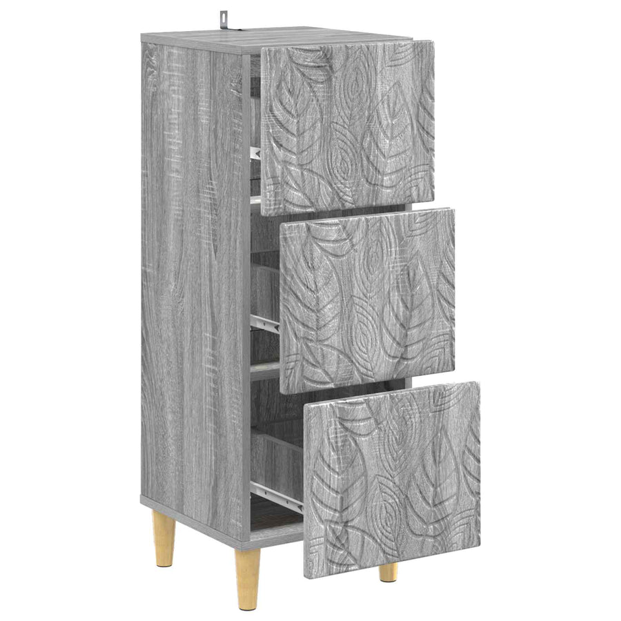 Ladenkast Grijs Sonoma 33 x 34,5 x 90 cm Bewerkt hout