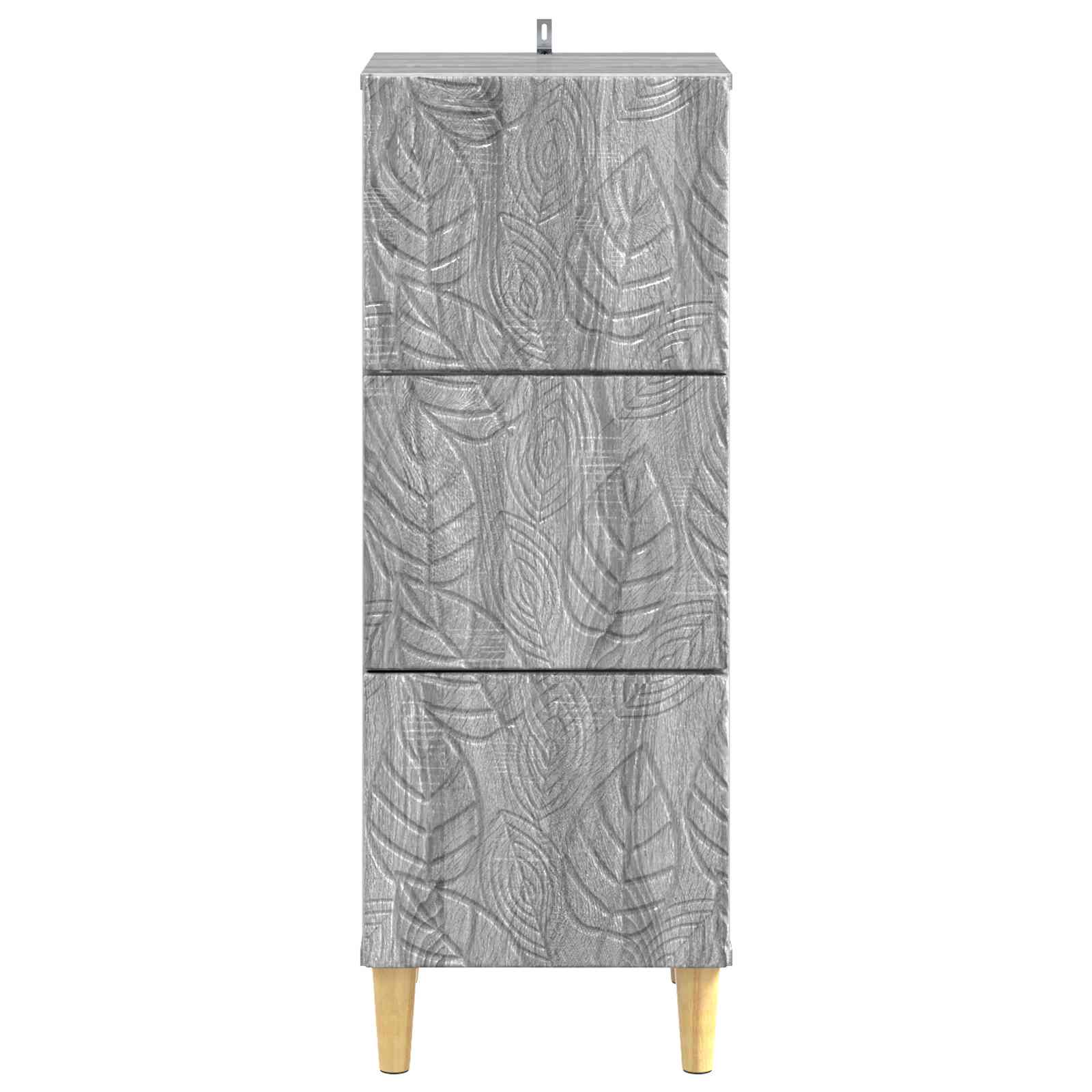 Ladenkast Grijs Sonoma 33 x 34,5 x 90 cm Bewerkt hout
