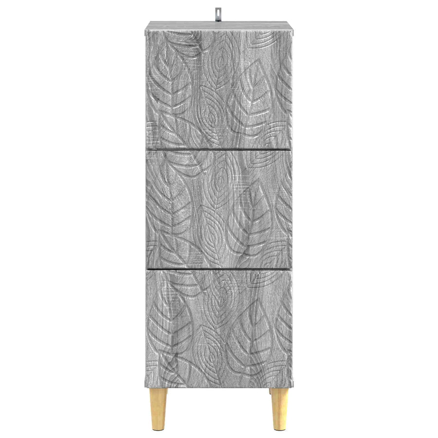 Ladenkast Grijs Sonoma 33 x 34,5 x 90 cm Bewerkt hout