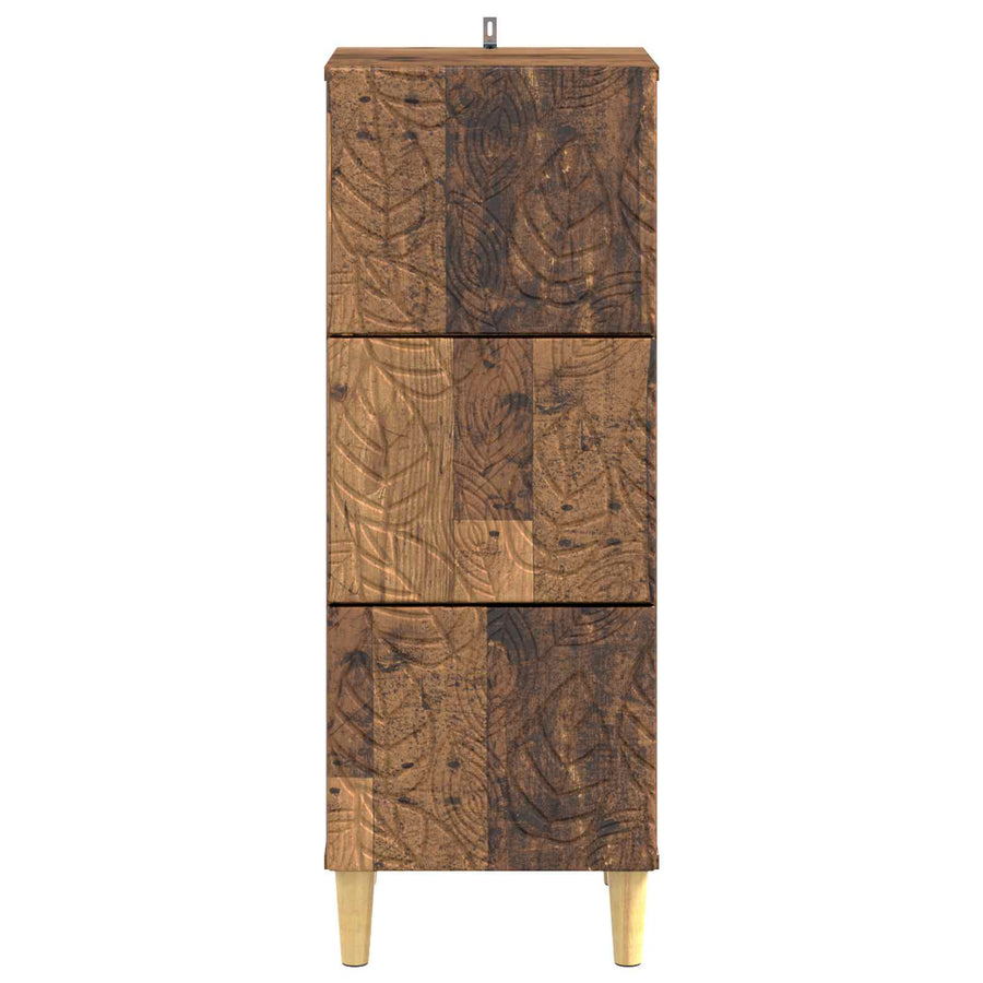 Ladenkast Oud hout 33 x 34,5 x 90 cm Bewerkt hout