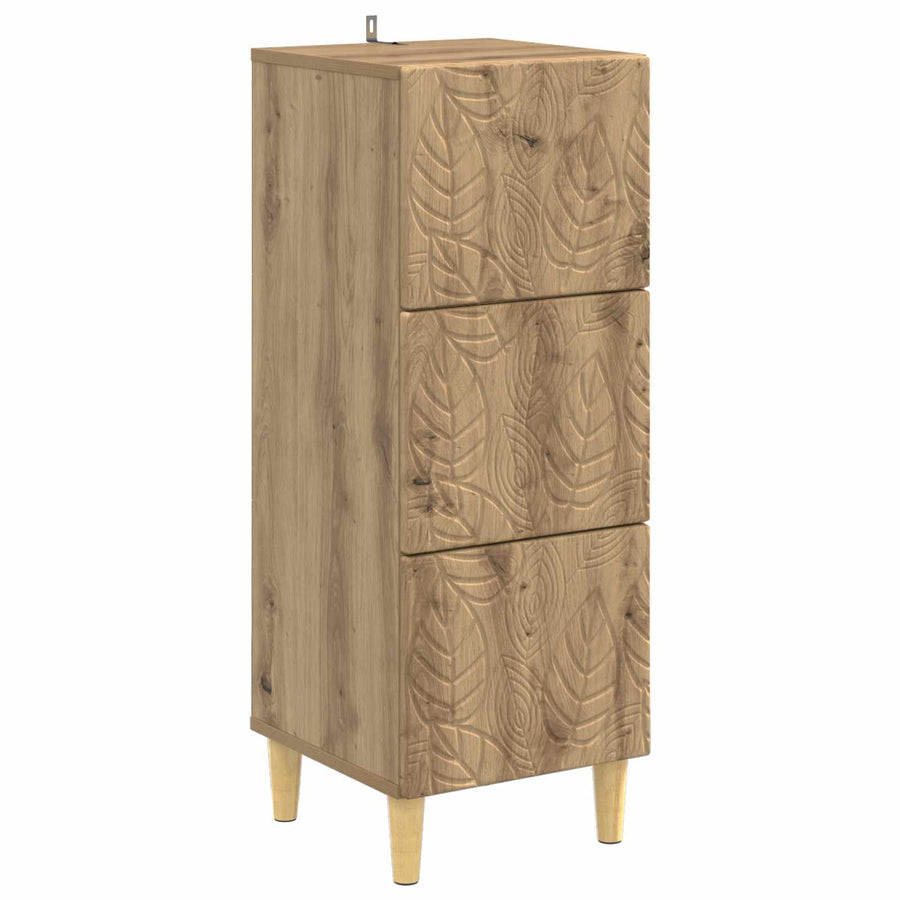 Ladenkast Artisanaal eiken 33 x 34,5 x 90 cm Bewerkt hout