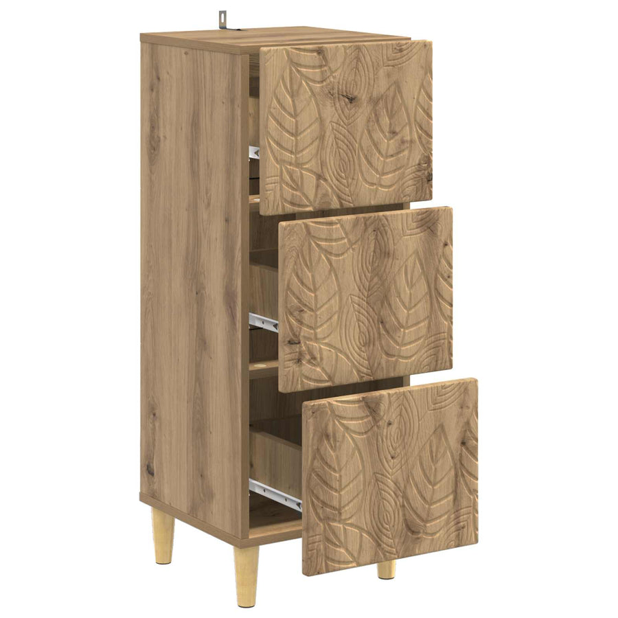 Ladenkast Artisanaal eiken 33 x 34,5 x 90 cm Bewerkt hout