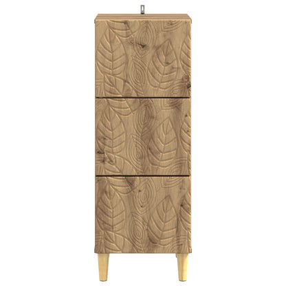 Ladenkast Artisanaal eiken 33 x 34,5 x 90 cm Bewerkt hout