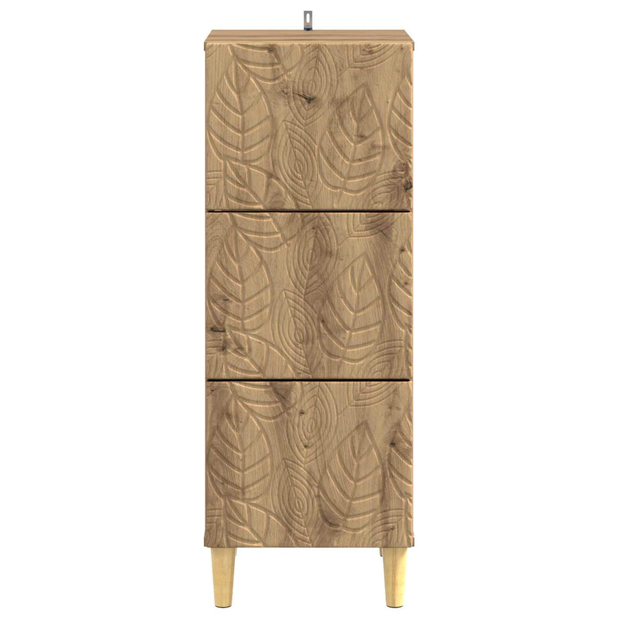 Ladenkast Artisanaal eiken 33 x 34,5 x 90 cm Bewerkt hout