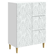 Dressoir wit 66x34,5x90 cm bewerkt hout