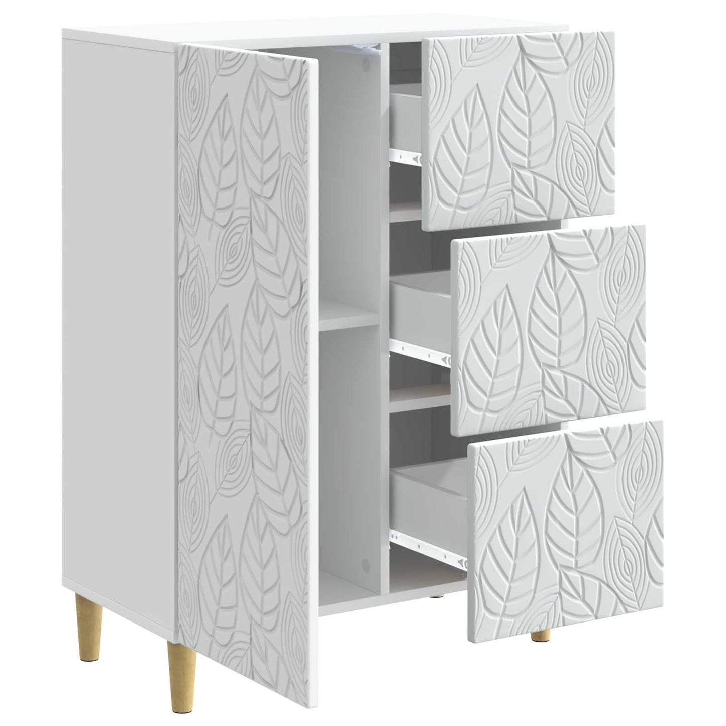 Dressoir Wit 66 x 34,5 x 90 cm Bewerkt hout
