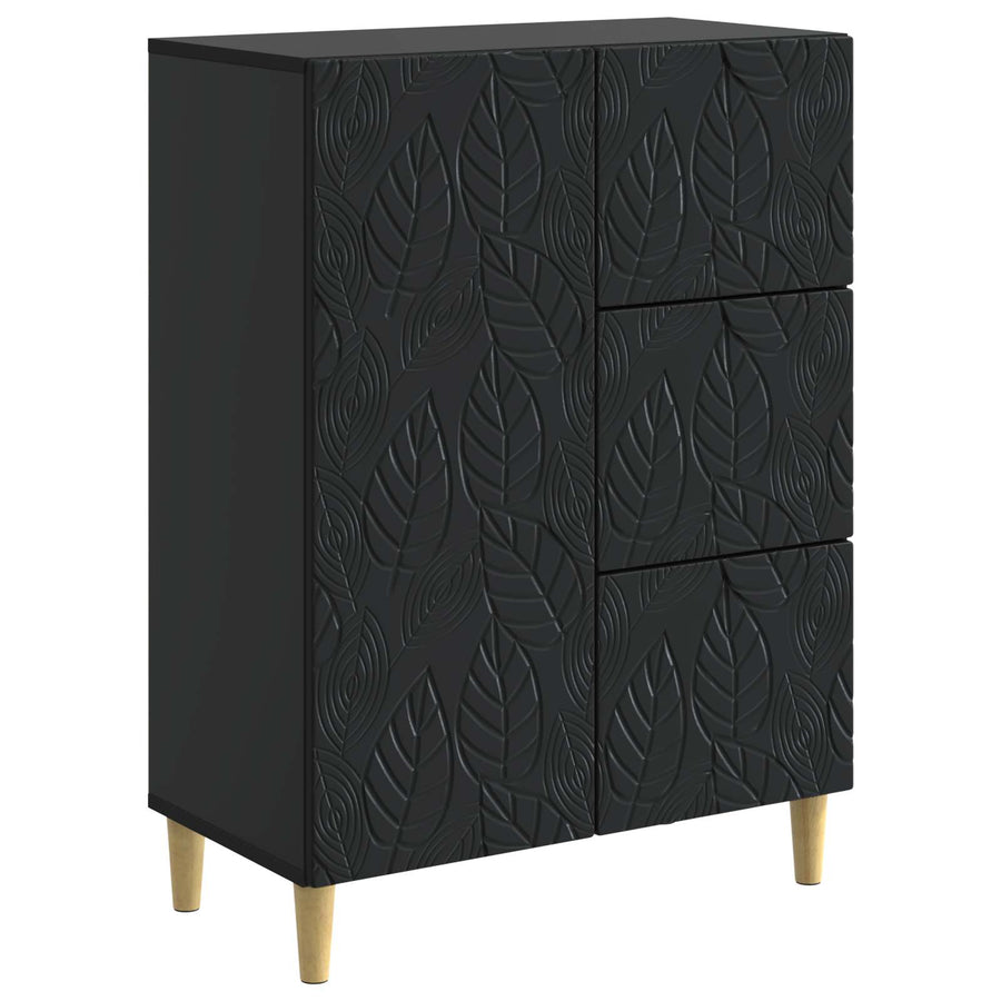 Dressoir Zwart 66 x 34,5 x 90 cm Bewerkt hout
