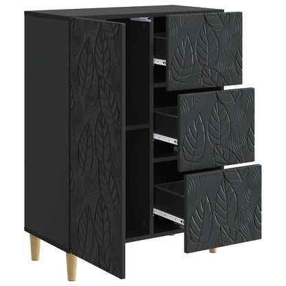 Dressoir Zwart 66 x 34,5 x 90 cm Bewerkt hout