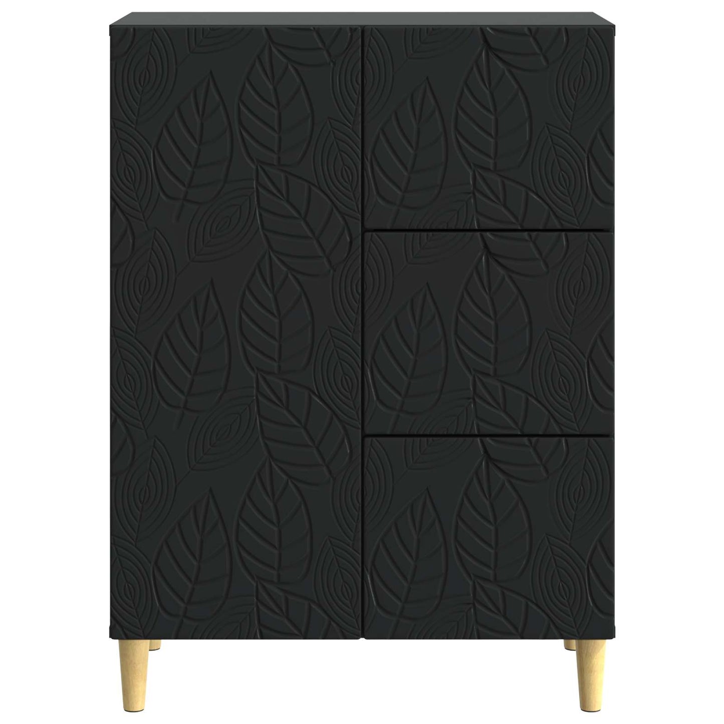 Dressoir Zwart 66 x 34,5 x 90 cm Bewerkt hout