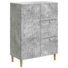 Dressoir 66x34,5x90 cm betongrijs bewerkt hout