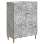 Dressoir 66x34,5x90 cm betongrijs bewerkt hout