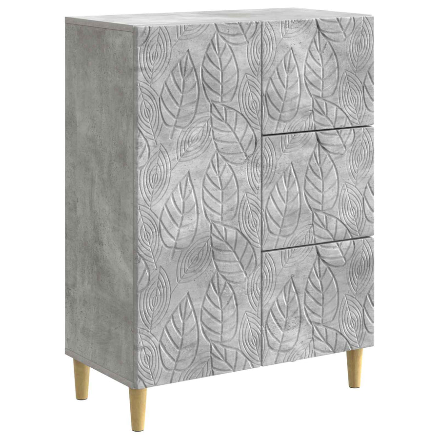 Dressoir Betongrijs 66 x 34,5 x 90 cm Bewerkt hout