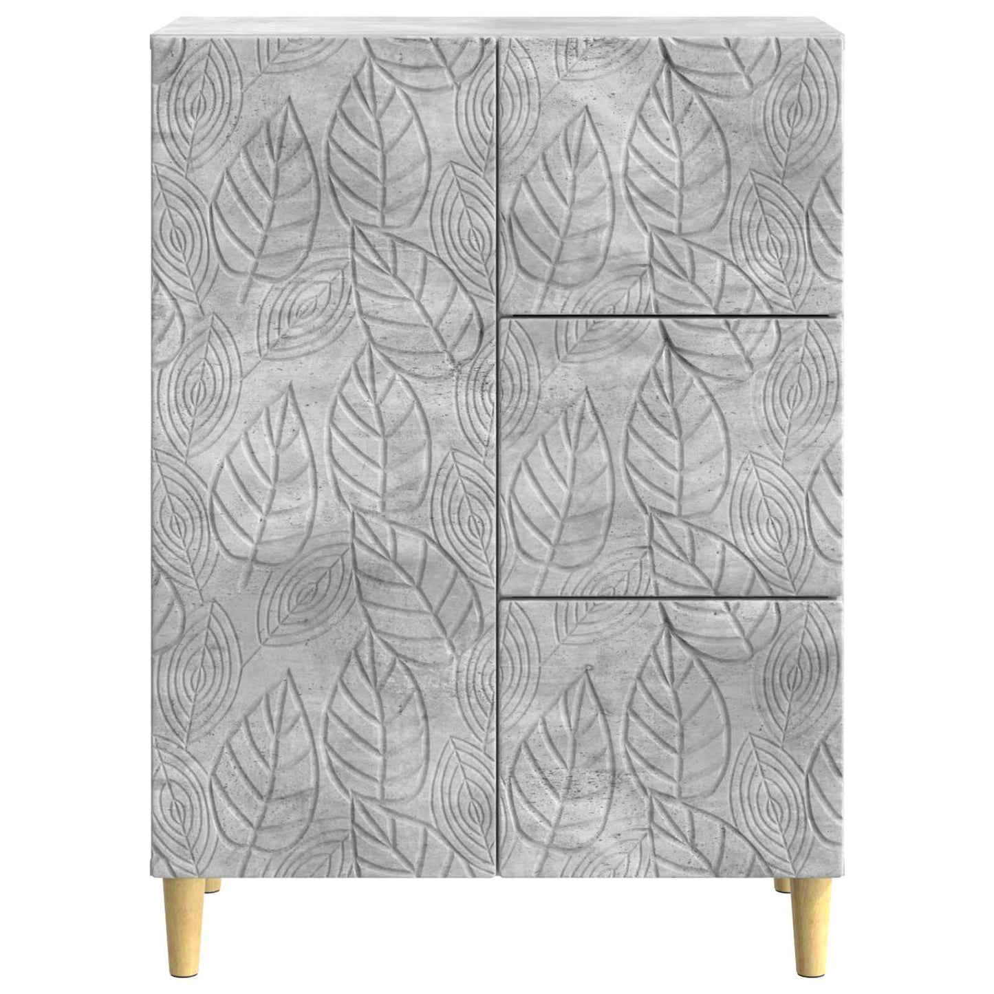 Dressoir Betongrijs 66 x 34,5 x 90 cm Bewerkt hout