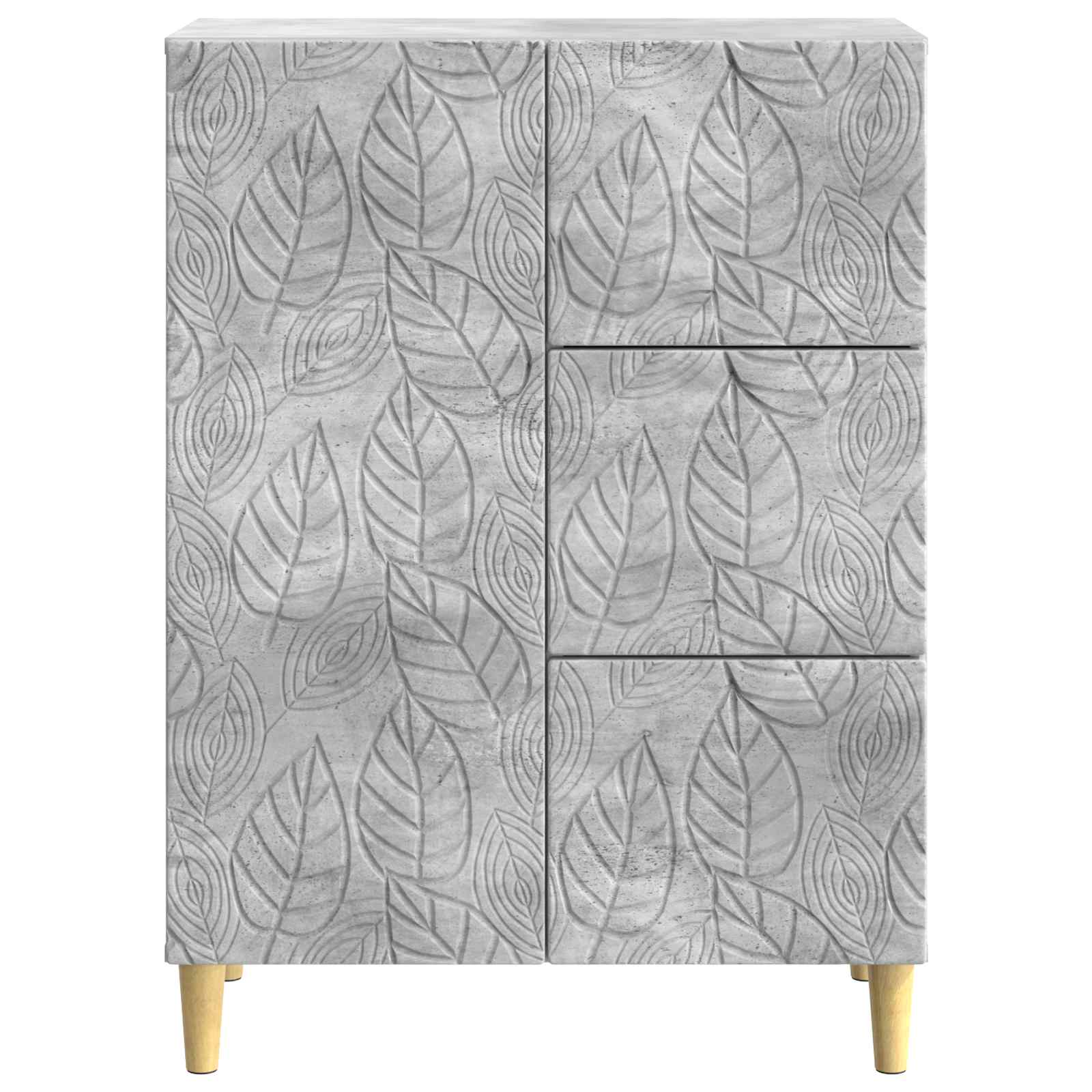 Dressoir Betongrijs 66 x 34,5 x 90 cm Bewerkt hout