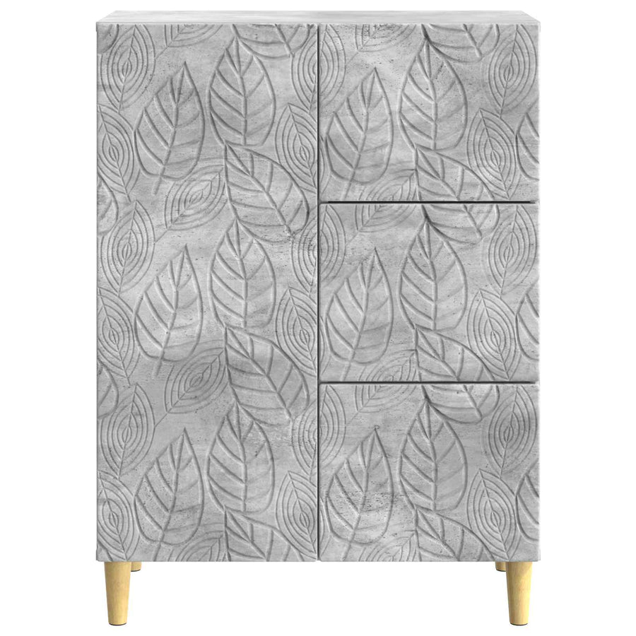 Dressoir Betongrijs 66 x 34,5 x 90 cm Bewerkt hout