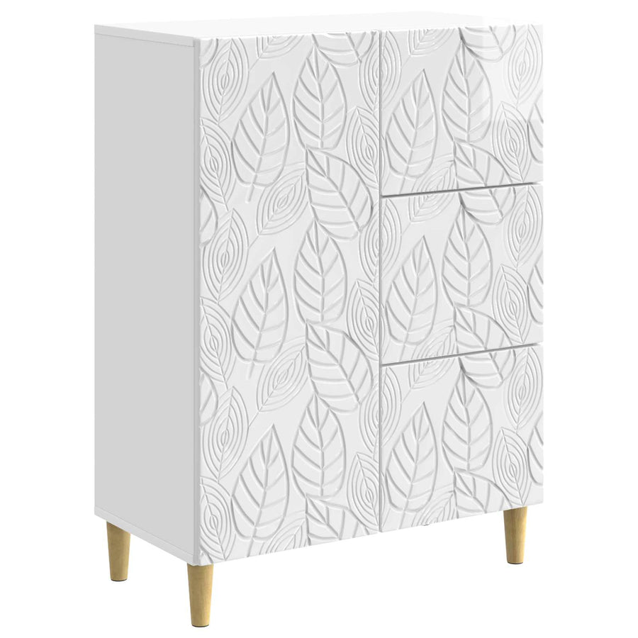 Dressoir Hoogglans Wit 66 x 34,5 x 90 cm Bewerkt hout