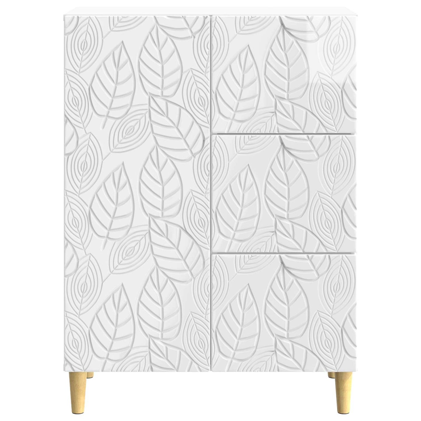 Dressoir Hoogglans Wit 66 x 34,5 x 90 cm Bewerkt hout