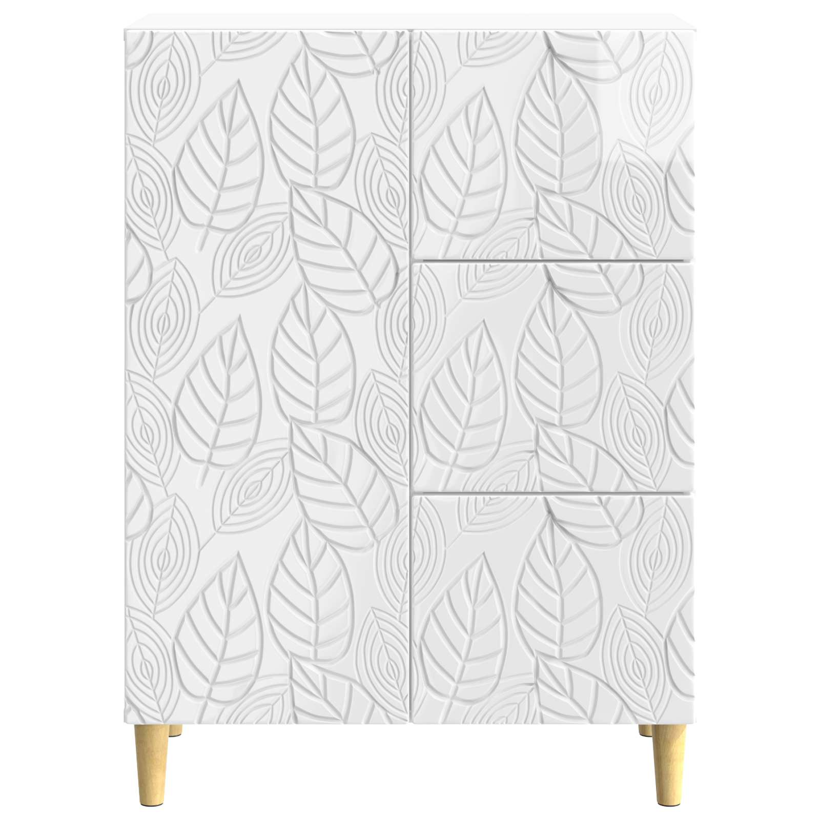 Dressoir Hoogglans Wit 66 x 34,5 x 90 cm Bewerkt hout