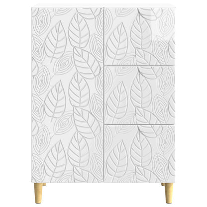 Dressoir Hoogglans Wit 66 x 34,5 x 90 cm Bewerkt hout