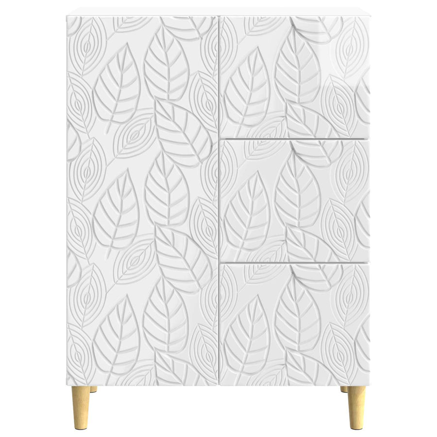 Dressoir Hoogglans Wit 66 x 34,5 x 90 cm Bewerkt hout