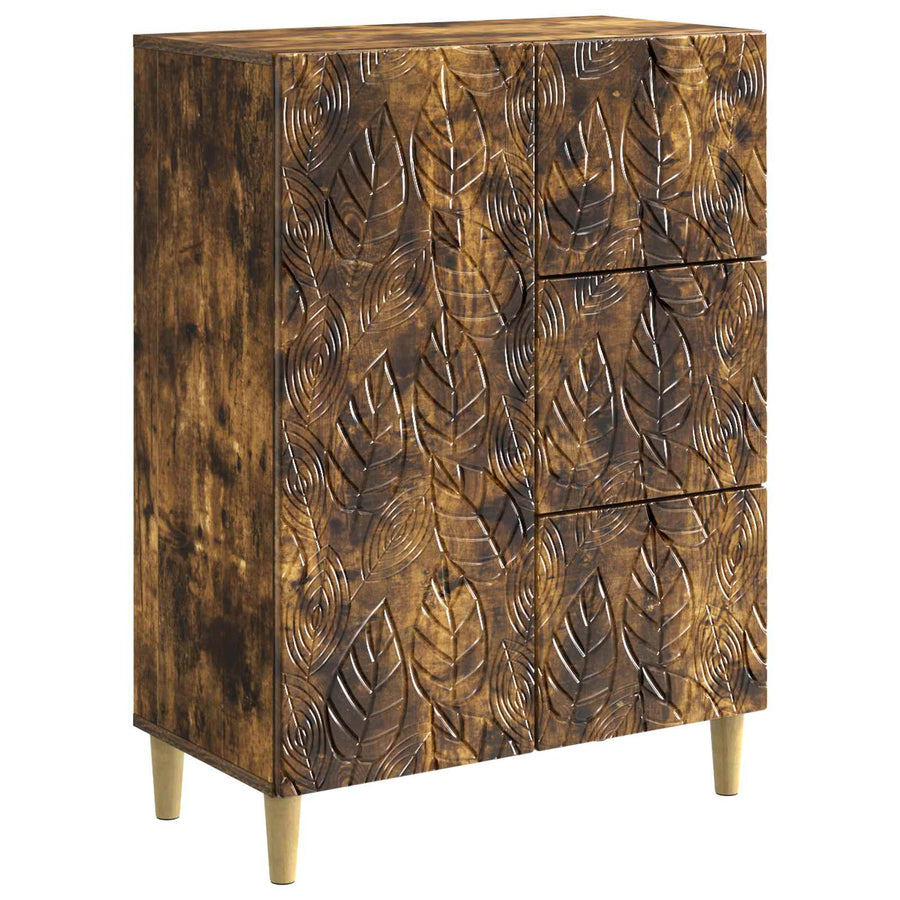 Dressoir Gerookt eiken 66 x 34,5 x 90 cm Bewerkt hout
