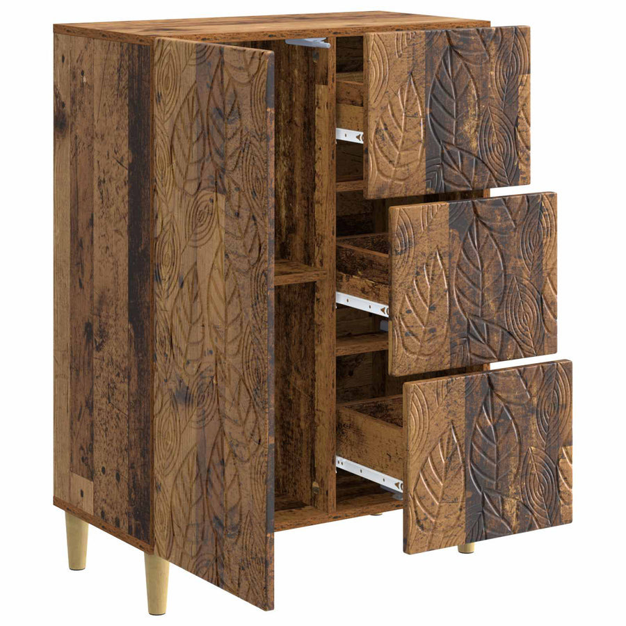 Dressoir Oud hout 66 x 34,5 x 90 cm Bewerkt hout