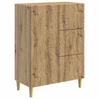 Dressoir 66x34,5x90 cm artisanaal eiken bewerkt hout