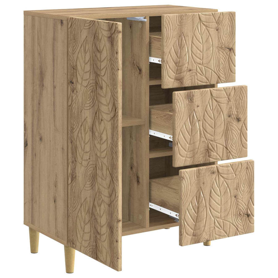 Dressoir Artisanaal eiken 66 x 34,5 x 90 cm Bewerkt hout