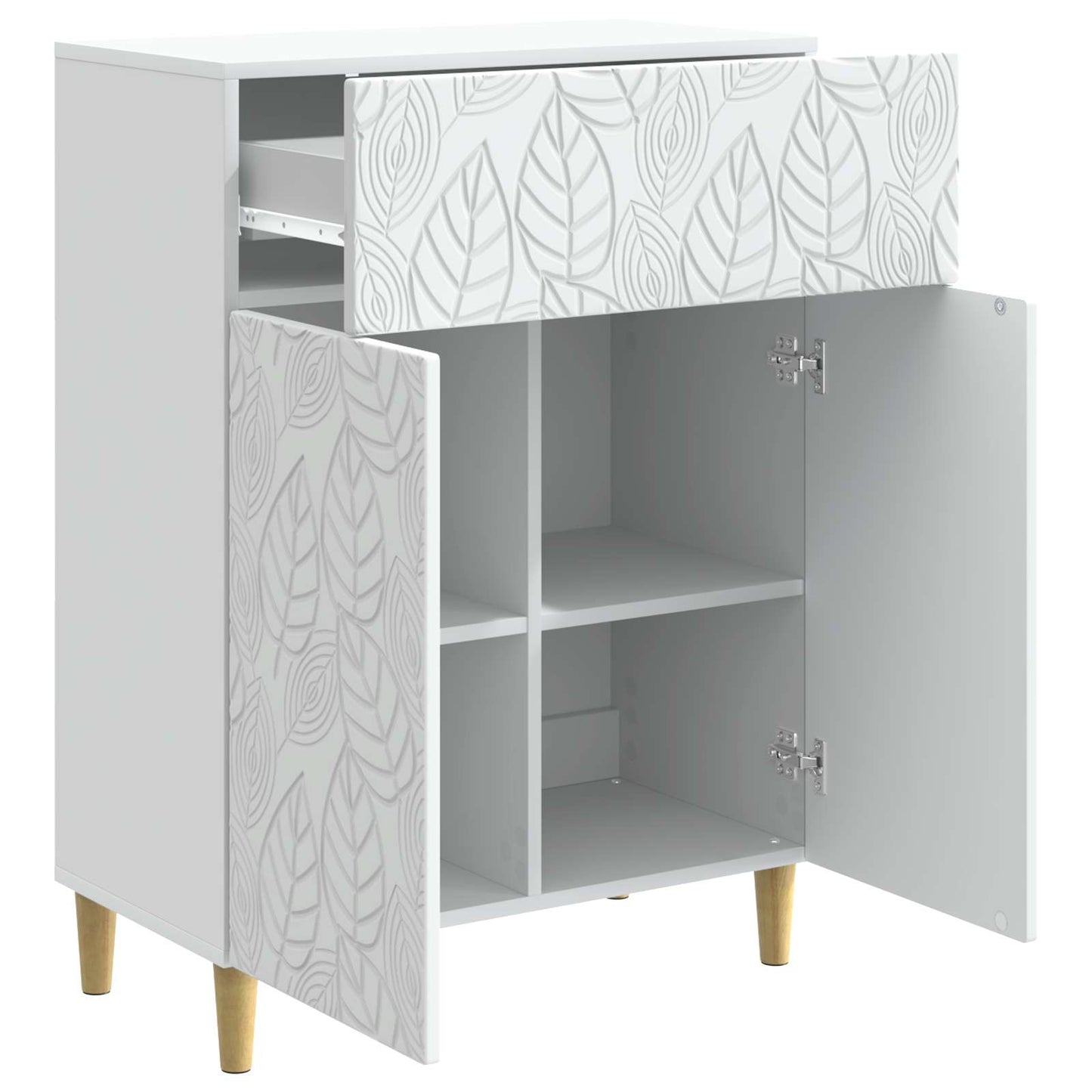 Dressoir Wit 66 x 34,5 x 90 cm Bewerkt hout