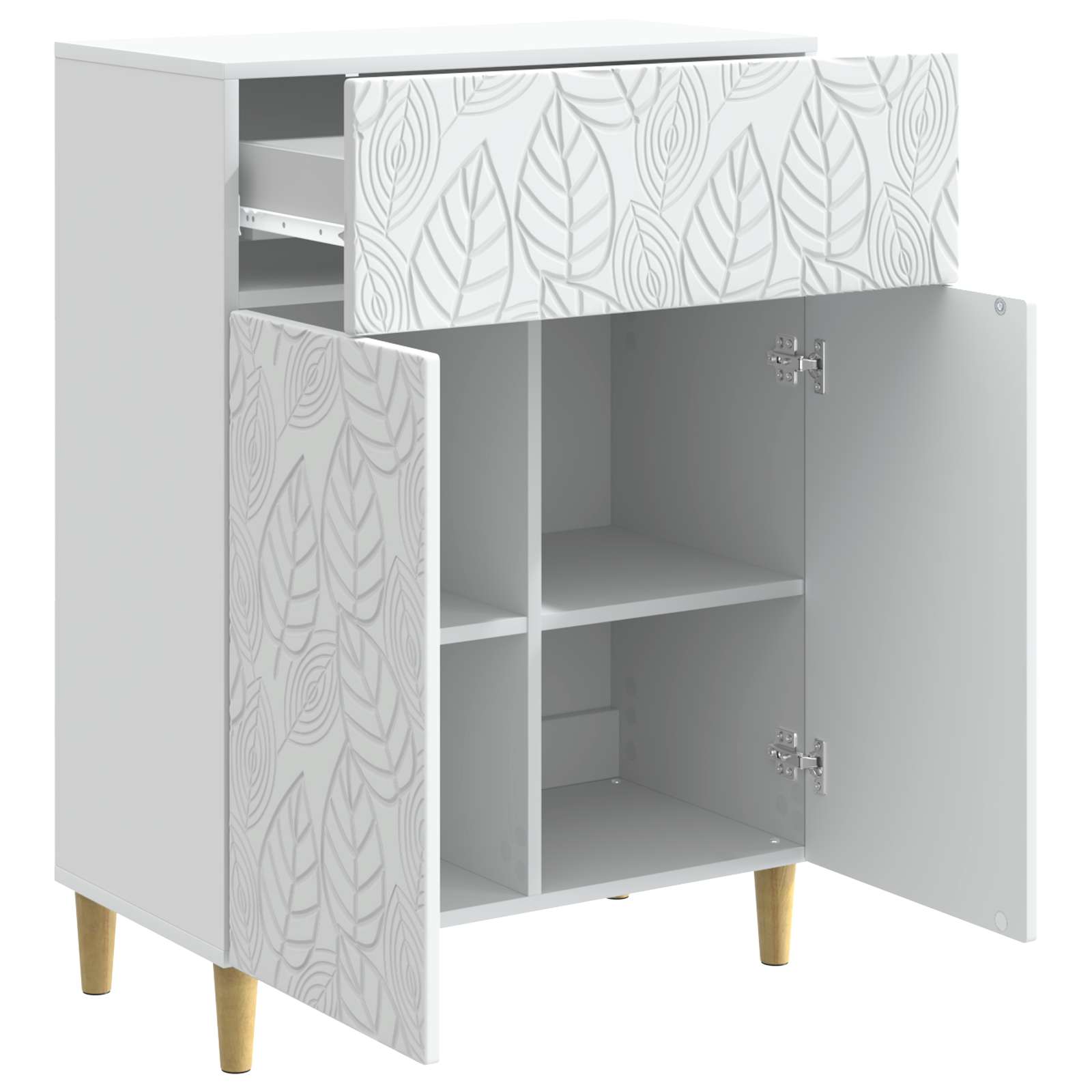 Dressoir Wit 66 x 34,5 x 90 cm Bewerkt hout