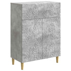 Dressoir 66x34.5x90 cm betongrijs bewerkt hout