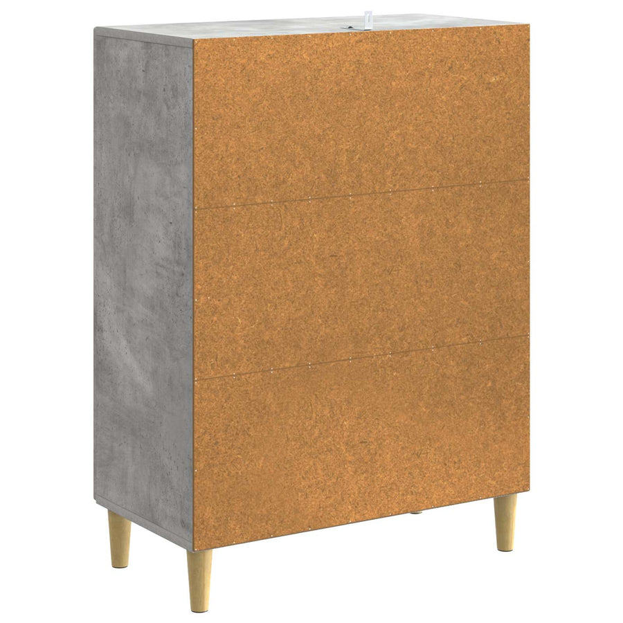 Dressoir Betongrijs 66 x 34,5 x 90 cm Bewerkt hout