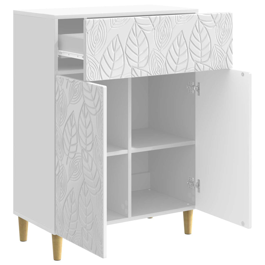 Dressoir Hoogglans Wit 66 x 34,5 x 90 cm Bewerkt hout