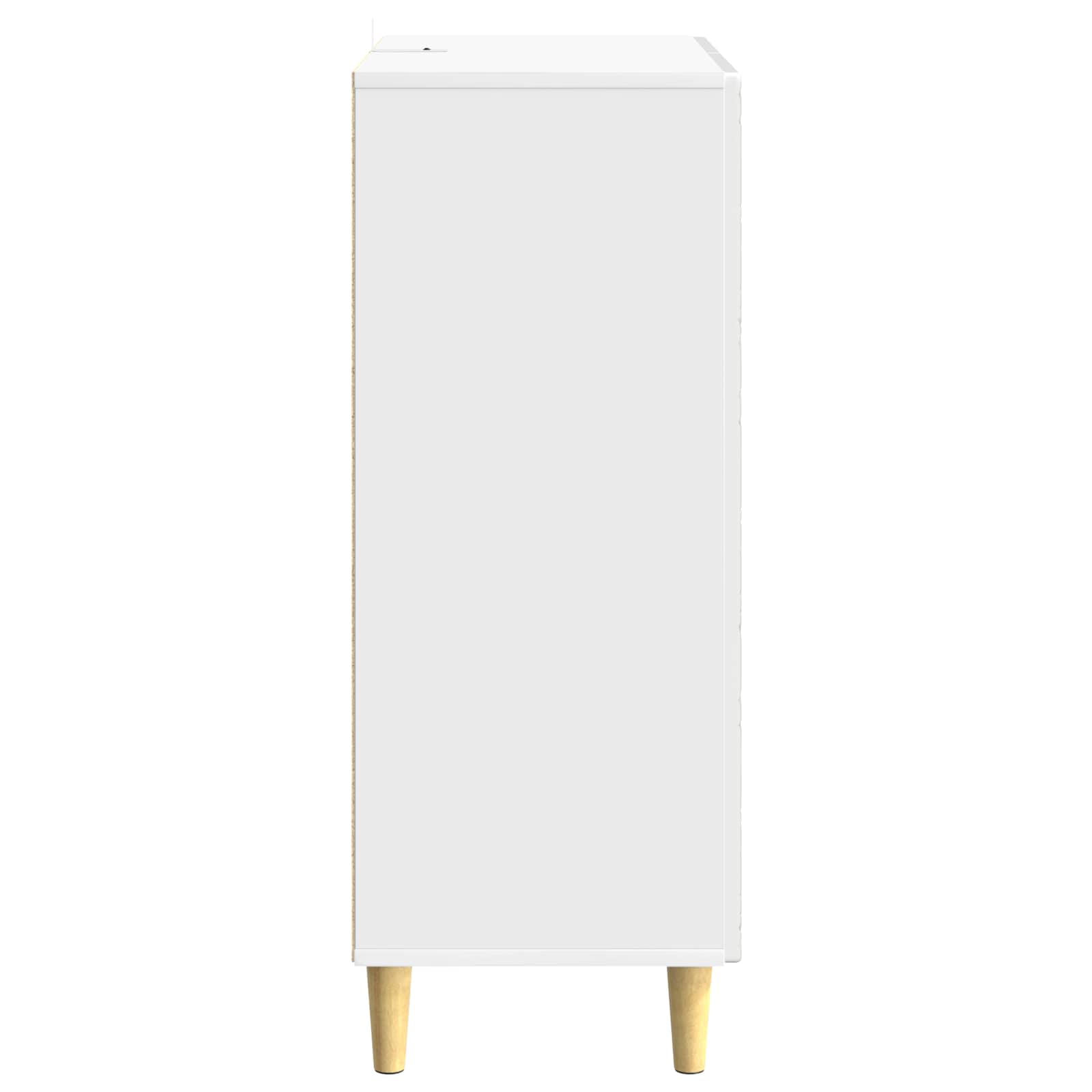 Dressoir Hoogglans Wit 66 x 34,5 x 90 cm Bewerkt hout