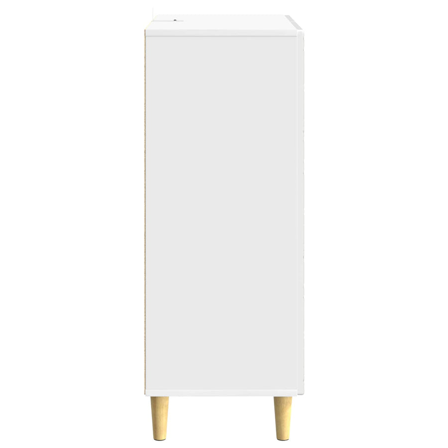 Dressoir Hoogglans Wit 66 x 34,5 x 90 cm Bewerkt hout