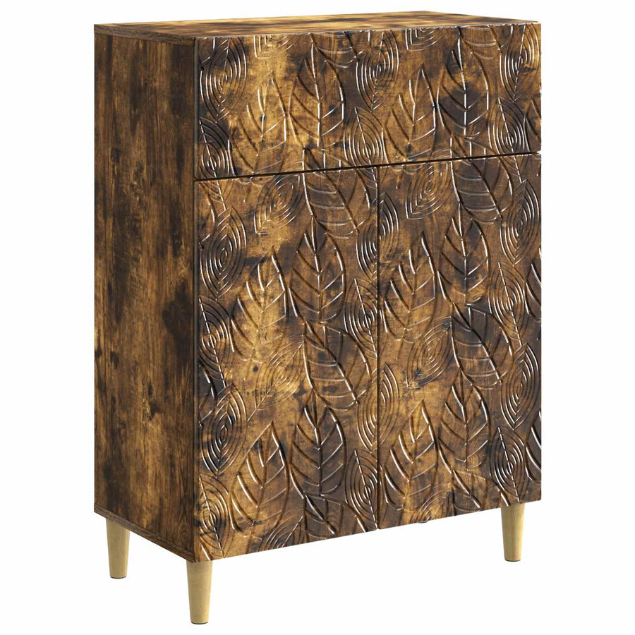 Dressoir Gerookt eiken 66 x 34,5 x 90 cm Bewerkt hout