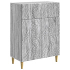 Dressoir bewerkt hout grijs 66x34,5x90 cm