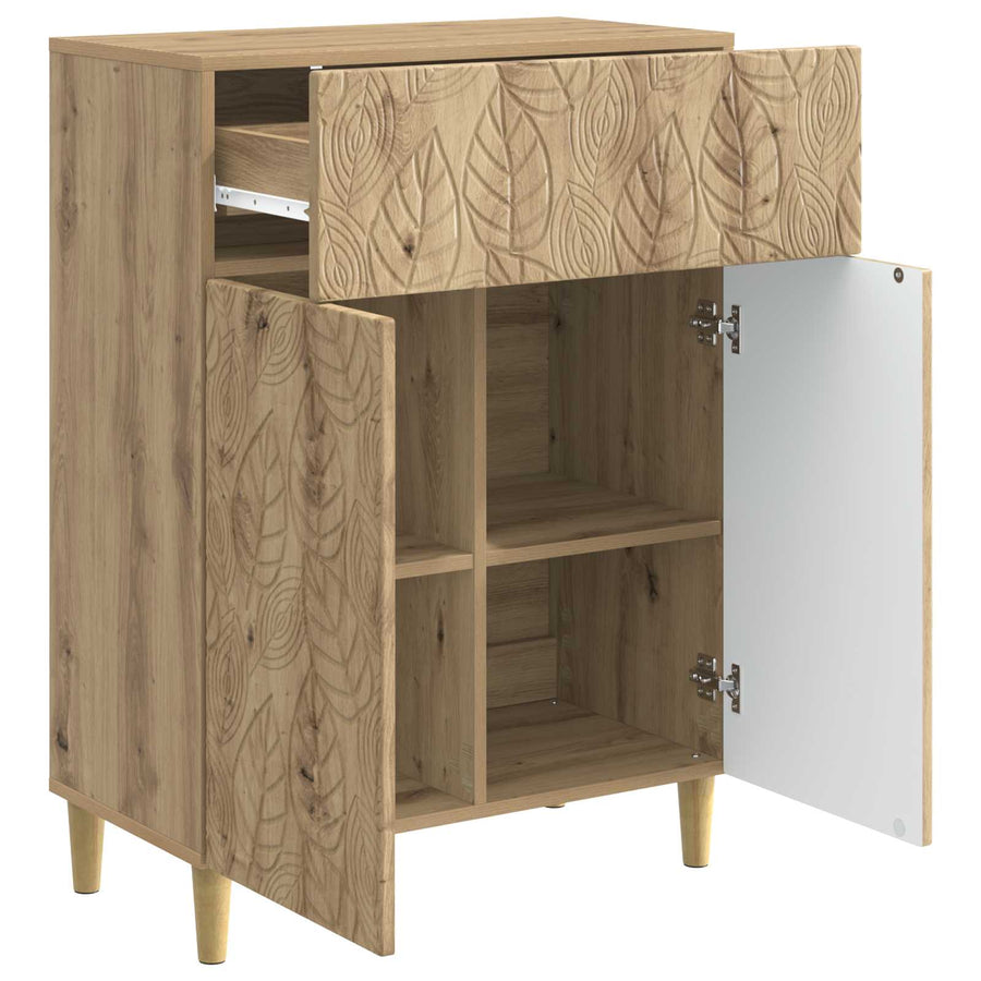 Dressoir Artisanaal eiken 66 x 34,5 x 90 cm Bewerkt hout