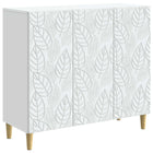 Dressoir wit 89x34,5x80 cm bewerkt hout