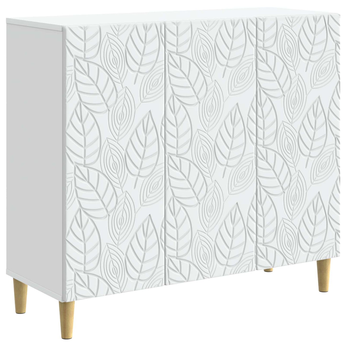 Dressoir Wit 89 x 34,5 x 80 cm Bewerkt hout