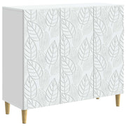 Dressoir wit 89x34,5x80 cm bewerkt hout