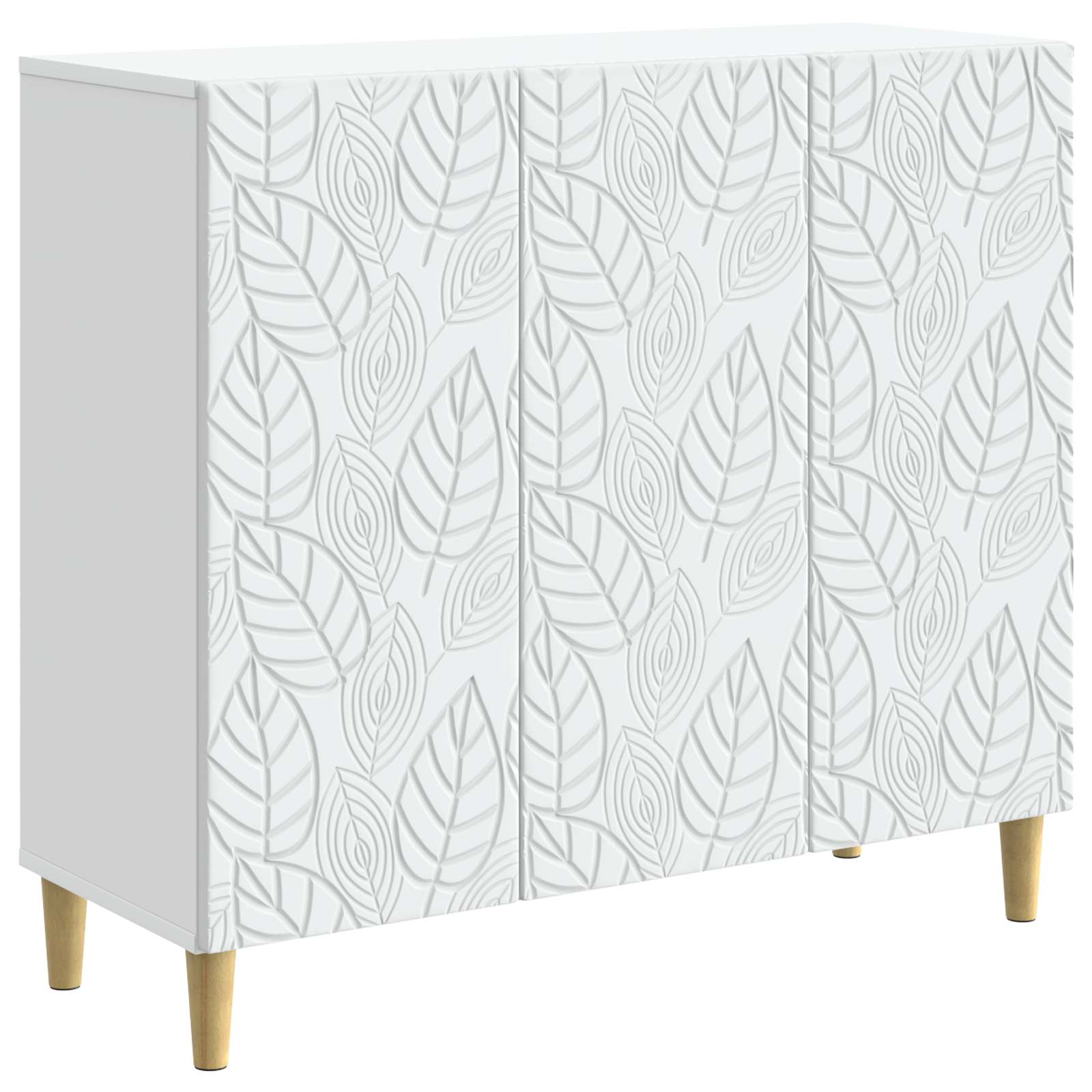 Dressoir Wit 89 x 34,5 x 80 cm Bewerkt hout