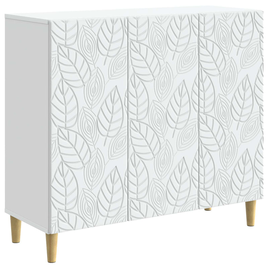 Dressoir Wit 89 x 34,5 x 80 cm Bewerkt hout
